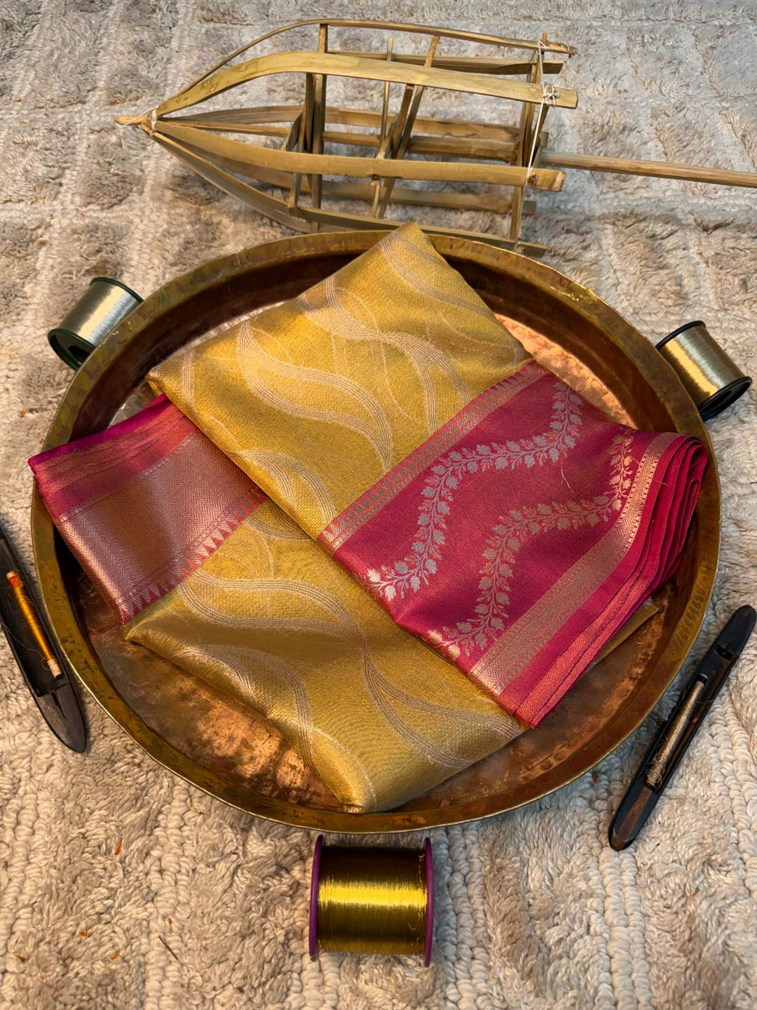 Eccentric zari weave Softsilk Banarasi saree