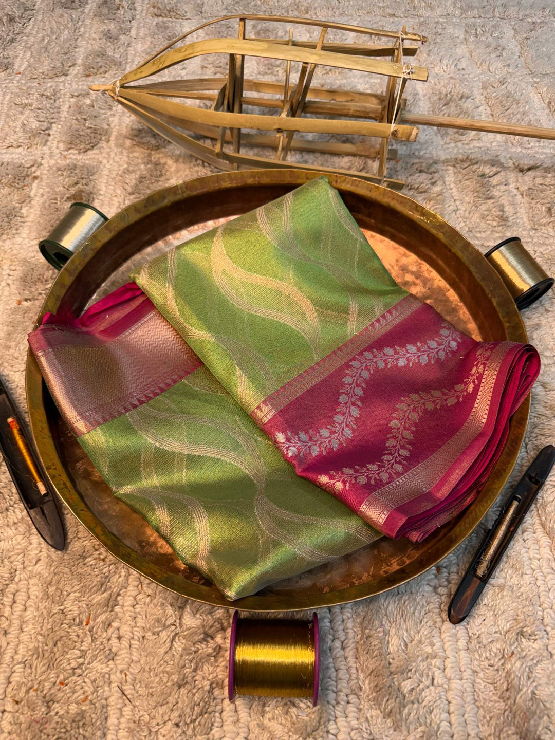 Eccentric zari weave Softsilk Banarasi saree