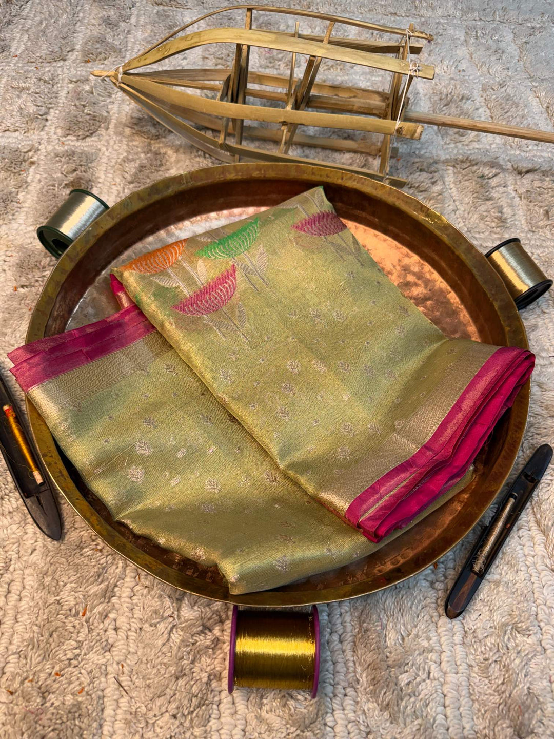 Eccentric zari weave Softsilk Banarasi saree