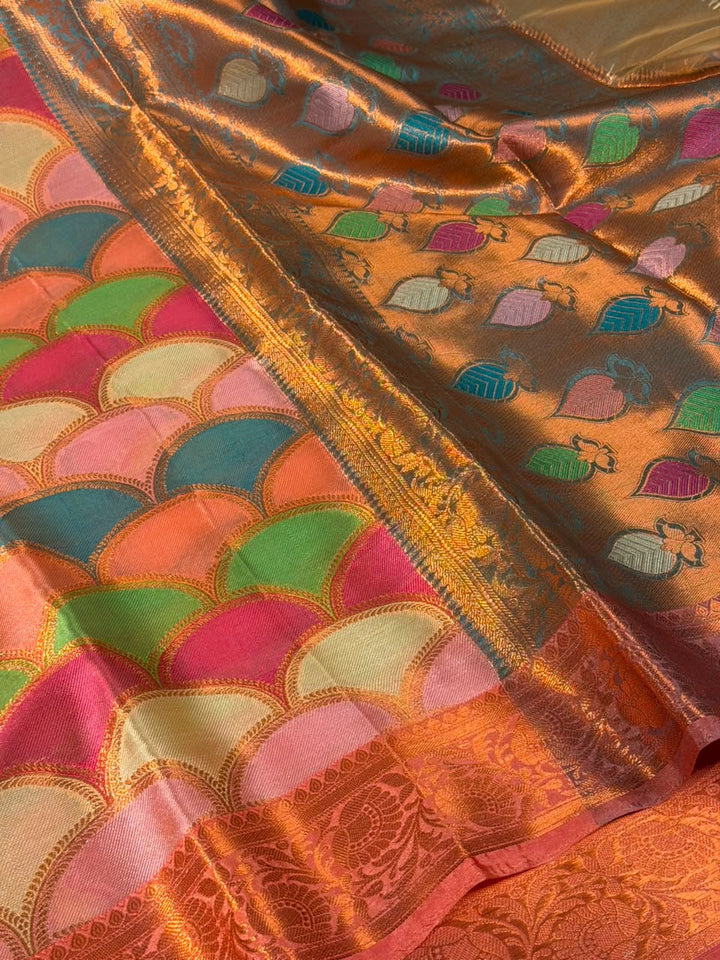 Multicoloured Rangkat Softsilk Banarasi Saree