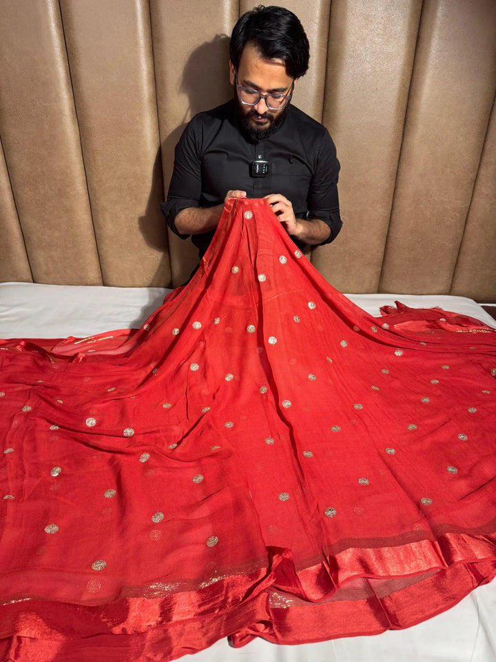 soft tissue silk Banarasi saree