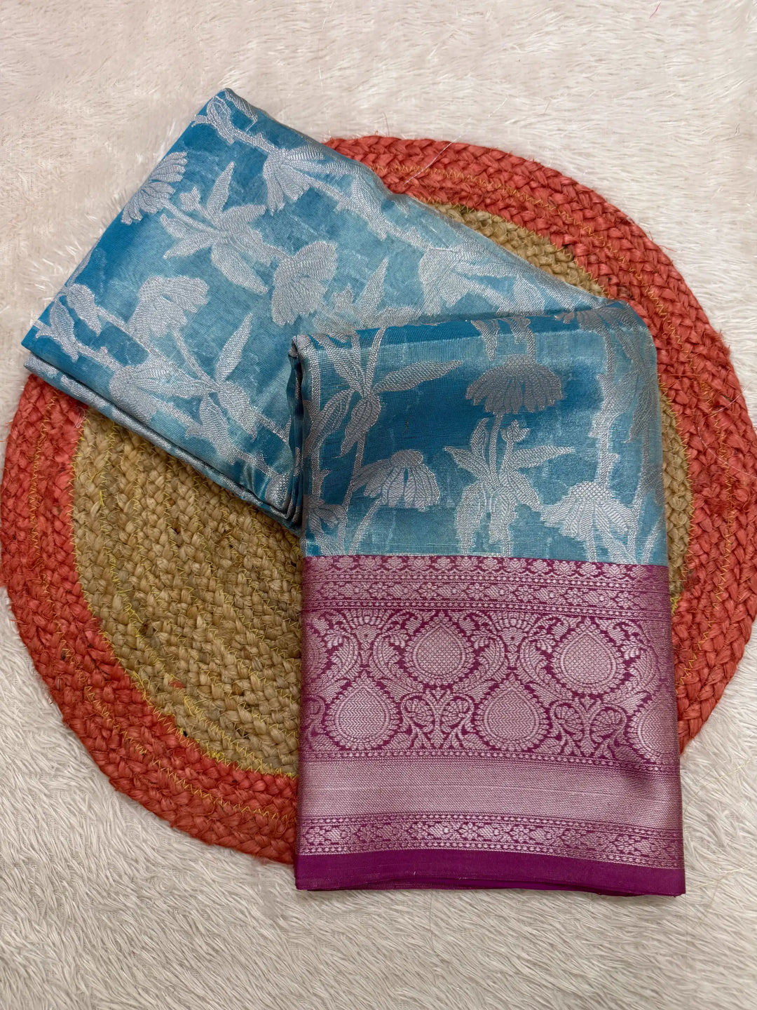 Contemporary Weave Kora Tissue Silk Banarasi Saree
