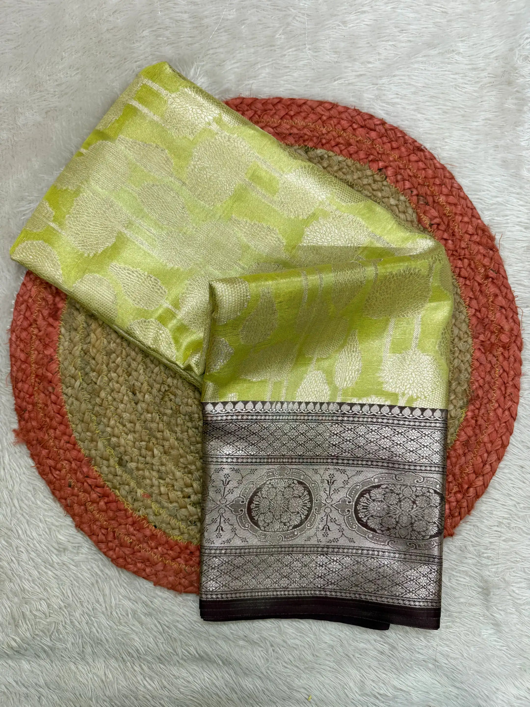 Contemporary Weave Kora Tissue Silk Banarasi Saree
