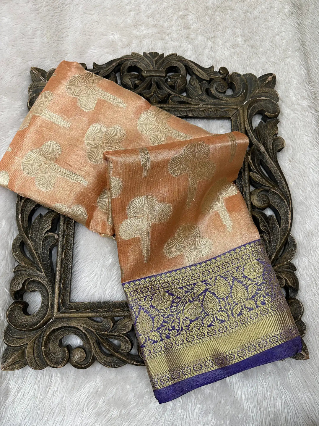 Contemporary Weave Kora Tissue Silk Banarasi Saree