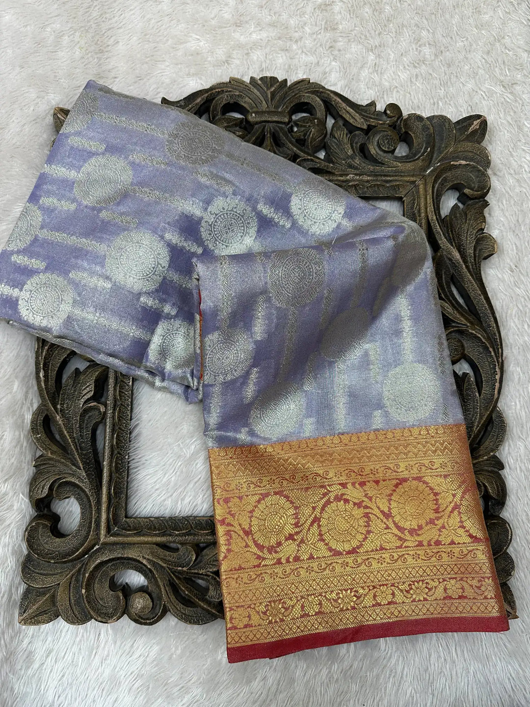 Contemporary Weave Kora Tissue Silk Banarasi Saree