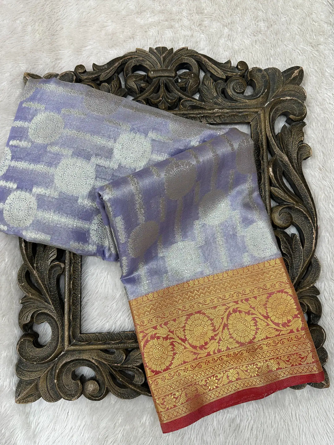 Contemporary Weave Kora Tissue Silk Banarasi Saree