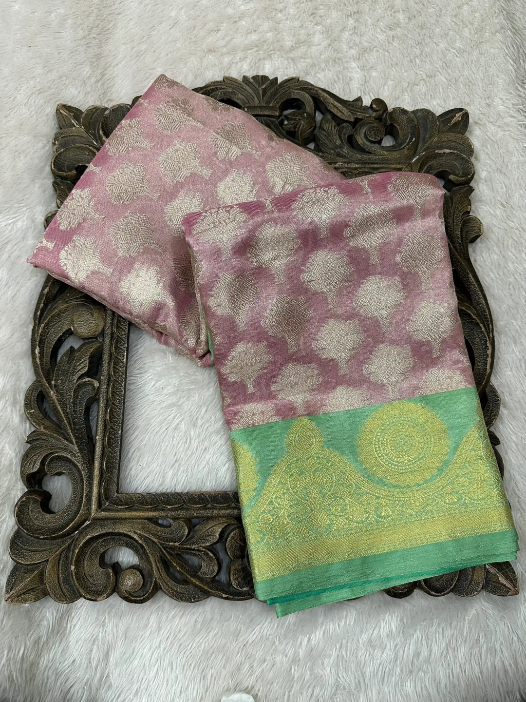 Contemporary Weave Kora Tissue Silk Banarasi Saree