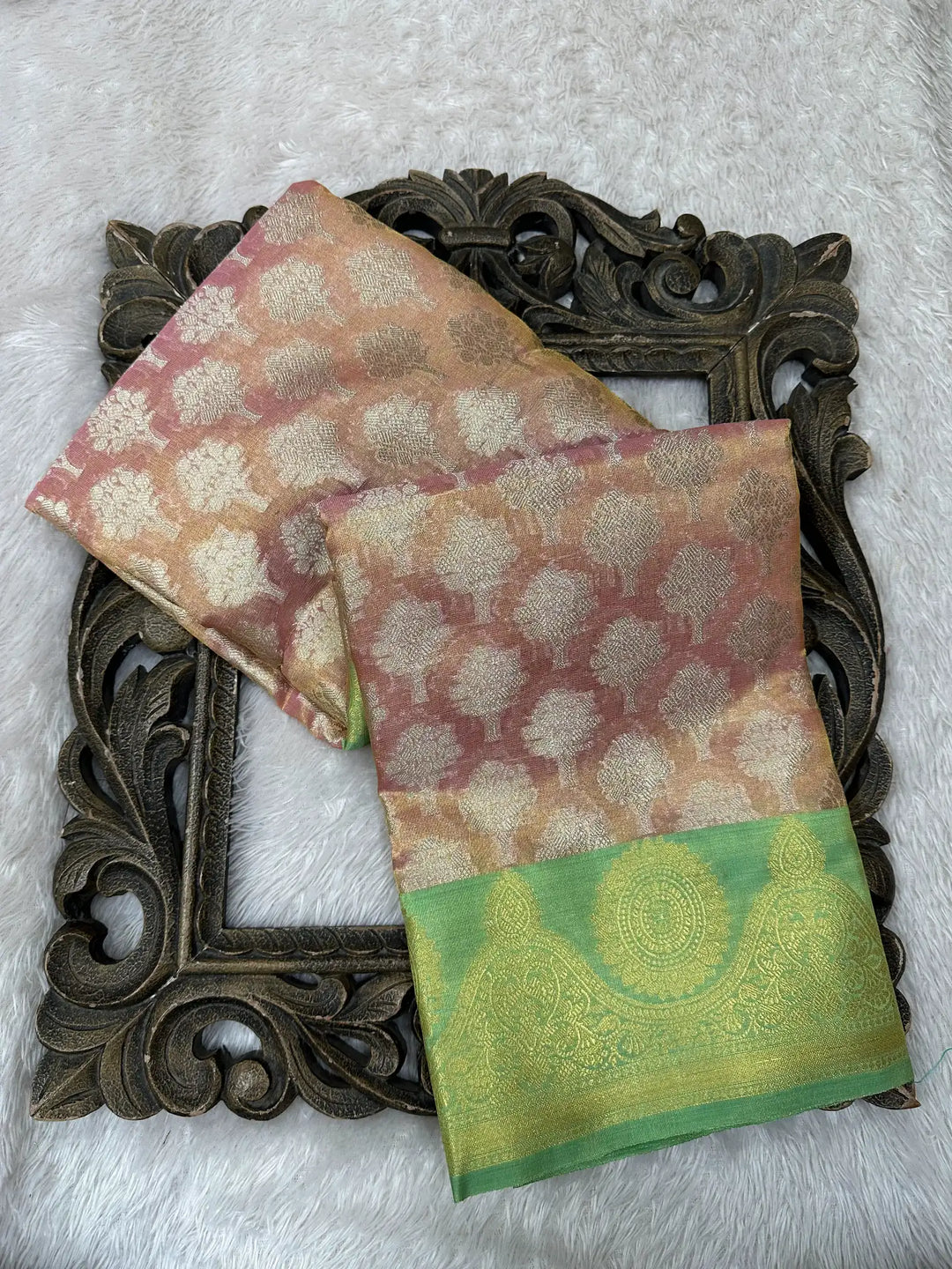 Contemporary Weave Kora Tissue Silk Banarasi Saree