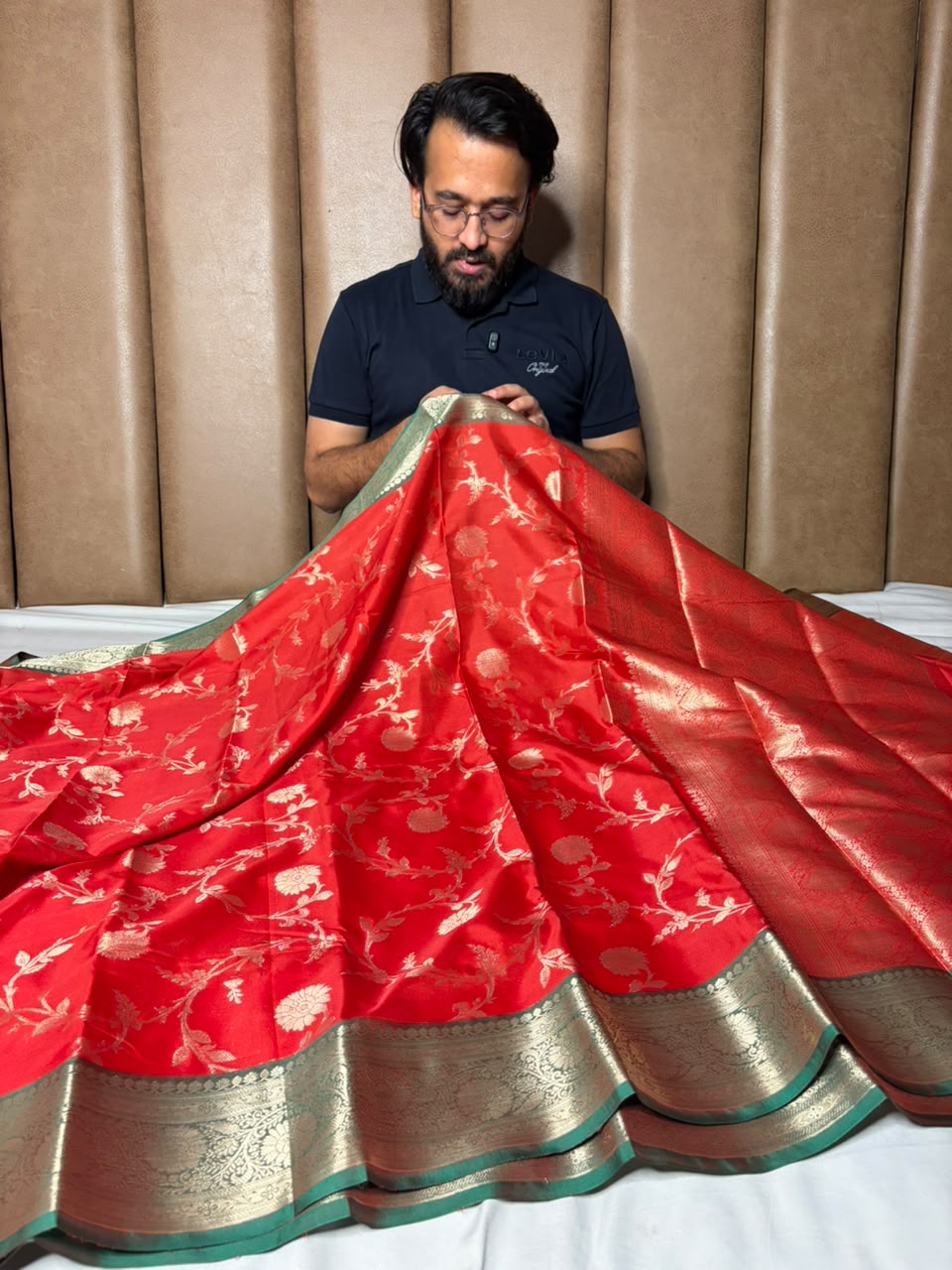 Premium Banarasi Soft Silk Saree With Rich Zari Pallu And Blouse