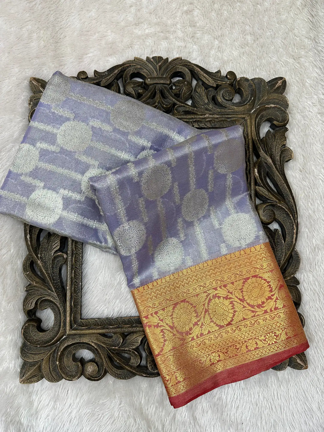 Contemporary Weave Kora Tissue Silk Banarasi Saree