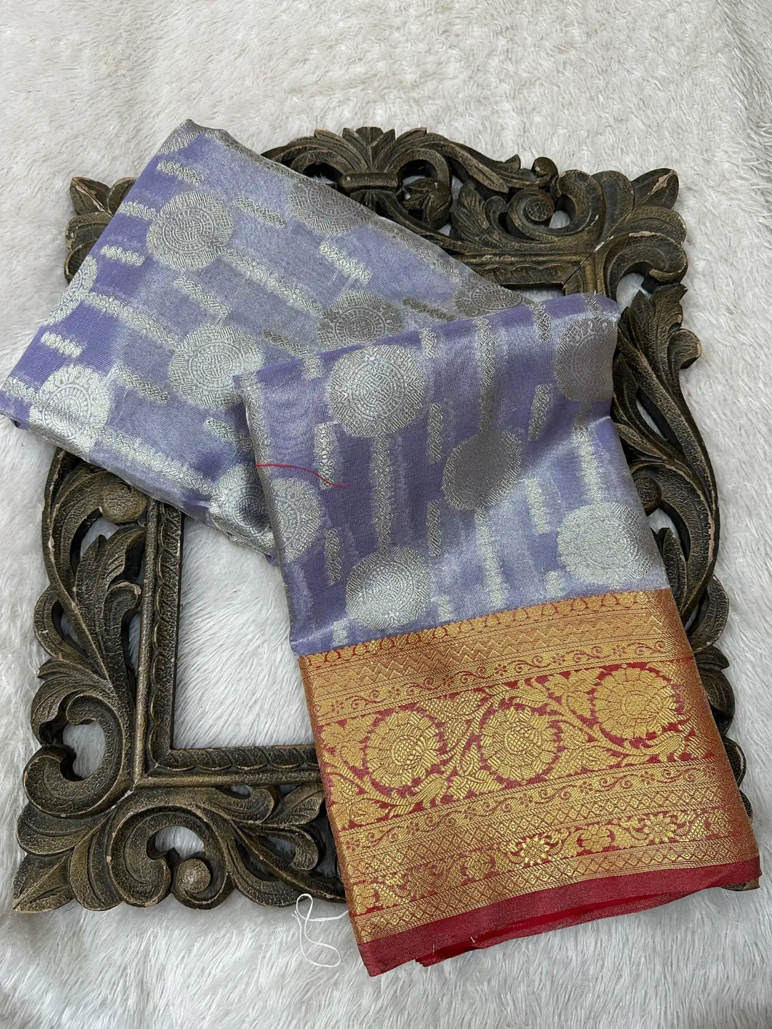 Contemporary Weave Kora Tissue Silk Banarasi Saree