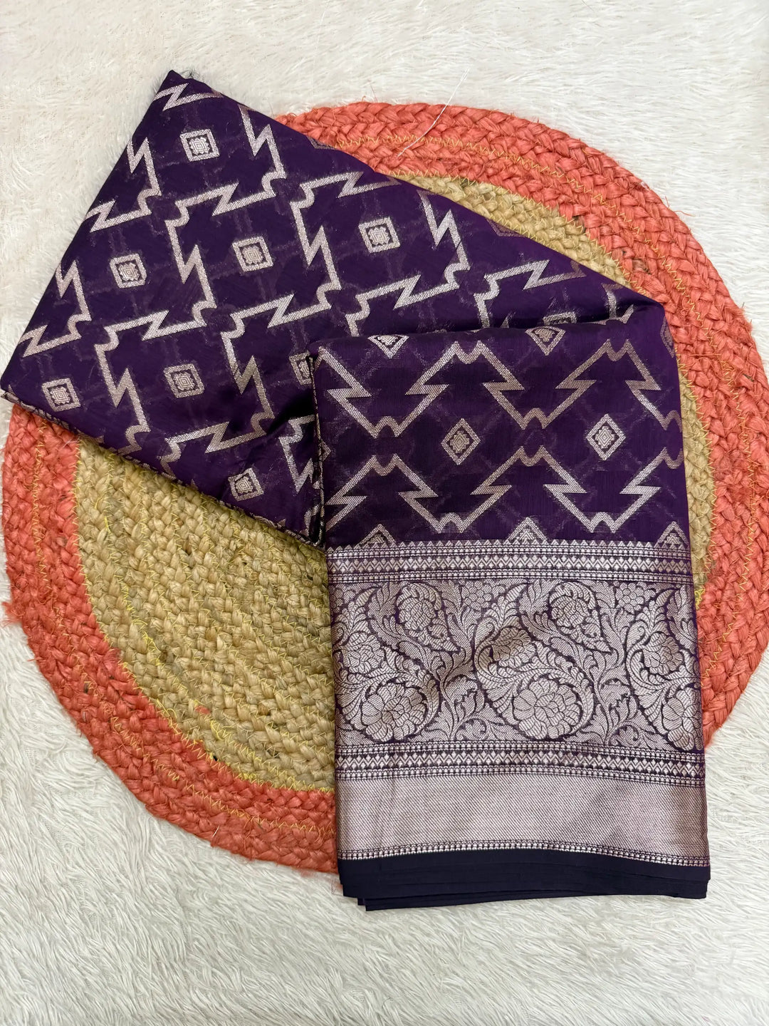 Contemporary Weave Kora Tissue Silk Banarasi Saree