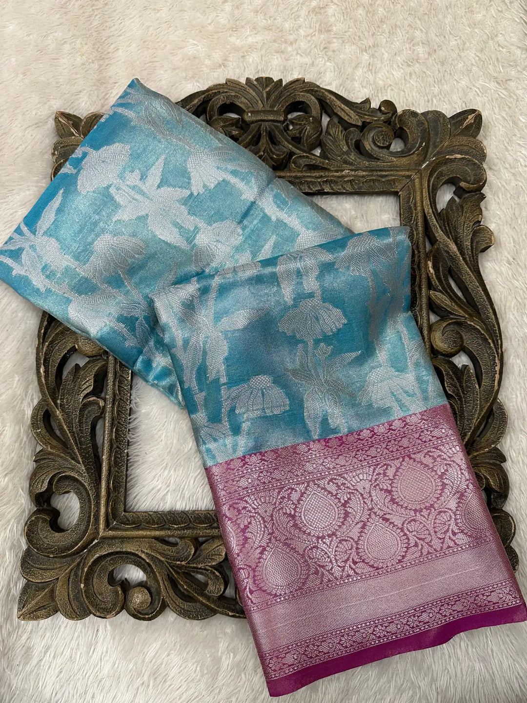 Contemporary Weave Kora Tissue Silk Banarasi Saree