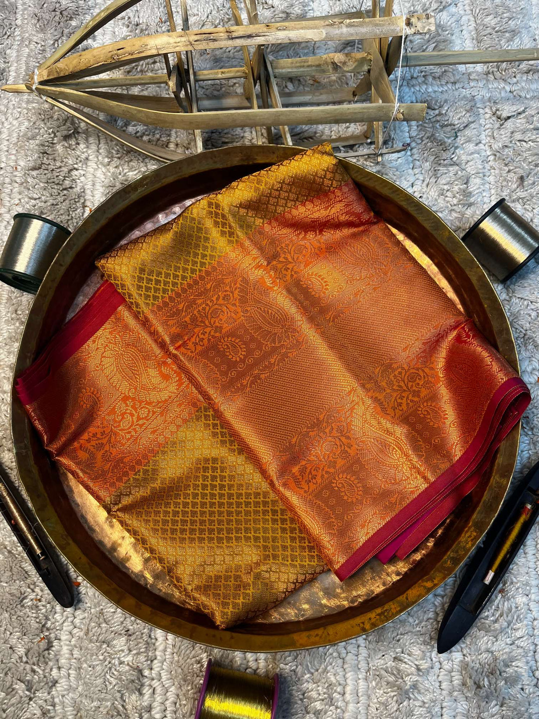 Eccentric zari weave Softsilk Banarasi saree